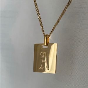 A Initial Letter Pendant Necklace